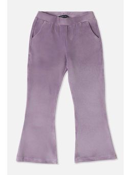 Allen Solly - Girls Purple Textured Regular Track Pant