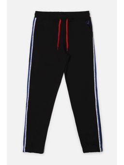Allen Solly - Girls Black Solid Regular Fit Joggers