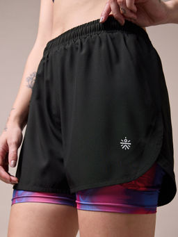 CULT - Black High Spirit AOP Built-In Shorts