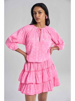 TERRA LUNA - Belle Pink Printed Dress