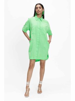 TERRA LUNA - Ariara Green Solid Dress