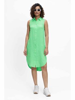 TERRA LUNA - Ruelle Green Solid Dress