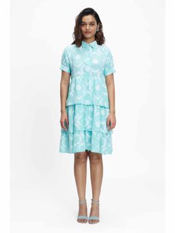 TERRA LUNA - Eden Blue Printed Dress