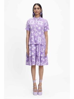 TERRA LUNA - Eden Purple Printed Dress