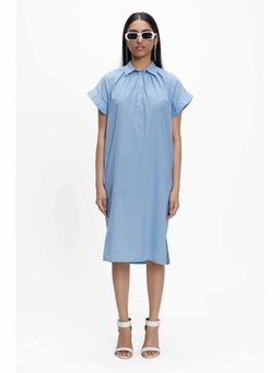 TERRA LUNA - Leela Blue Solid Dress