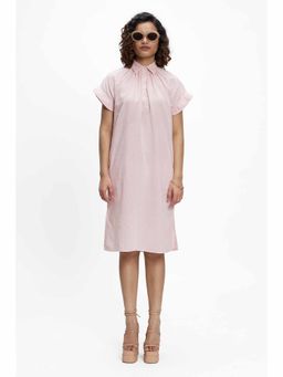 TERRA LUNA - Leela Pink Solid Dress
