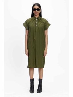 TERRA LUNA - Leela Olive Solid Dress