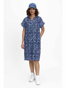 TERRA LUNA - Leela Blue Paisley Dress