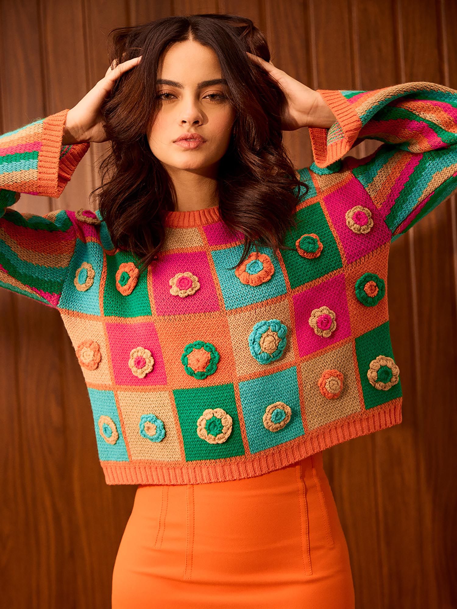 Buy The Souled Store Womens Multi-Color Honeysuckle Knitted