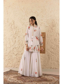 Ajiesh Oberoi - Ivory Malini Kurta with Sharara (Set of 2)