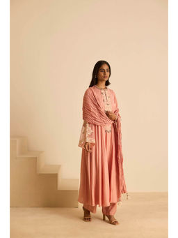 Inej - Pink Anarkali with Pant and Dupatta (Set of 3)