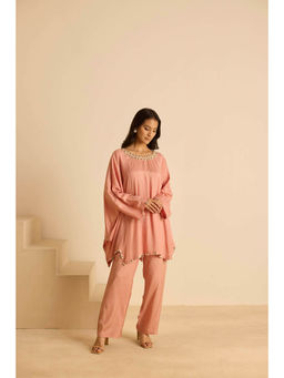 Inej - Peach Kaftan Top with Pant (Set of 2)