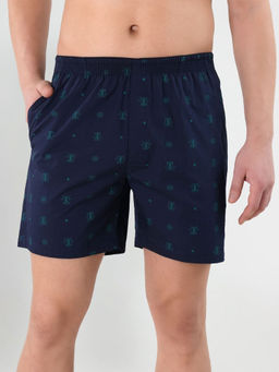 U.S. POLO ASSN. - Dual Pocket All Over Print EX002 Boxers Blue