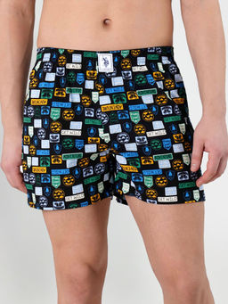 U.S. POLO ASSN. - Graphic Print Cotton I657 Boxers Black