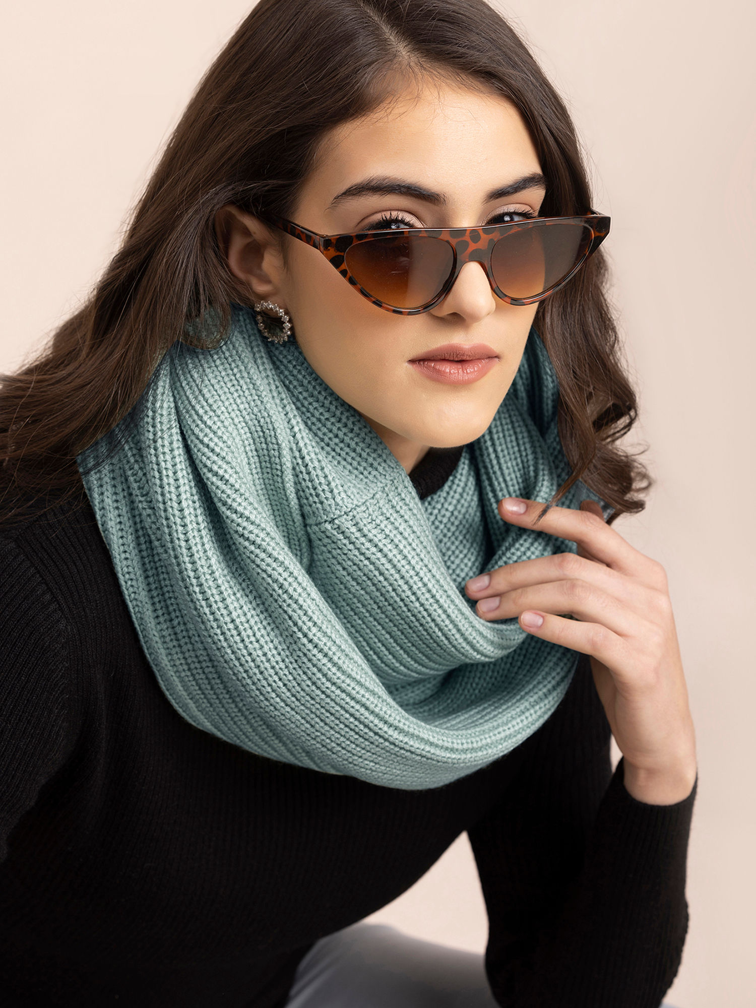 fable street Textured Infinite Muffler-Sap Green-picture-36