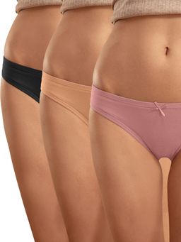Nykd by Nykaa - Women Bikini NYP112 Foxglove Black Mahogany (Pack of 3)