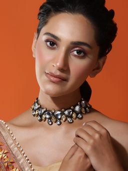 Ruby Raang Studio - Dual Plated Kundan Necklace