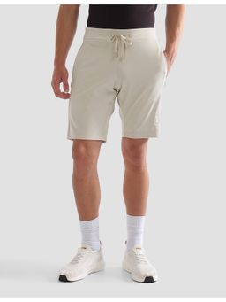U.S. POLO ASSN. - Active Sports Men Solid Beige Slim Fit Mid Rise Active Shorts