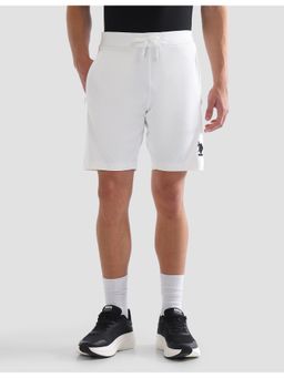 U.S. POLO ASSN. - Active Sports Men Solid White Slim Fit Mid Rise Active Shorts