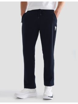 U.S. POLO ASSN. - Active Sports Men Slim Fit Mid Rise Navy Blue Active Track Pants