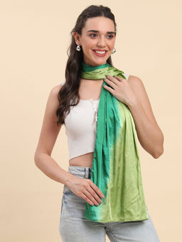 La Vastraa - Satin Ombre Dyed Scarf Green