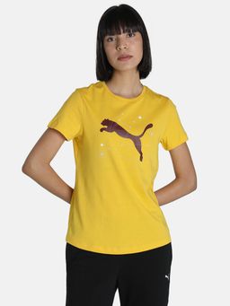 Puma - Graphic 3 Women Yellow T-shirt
