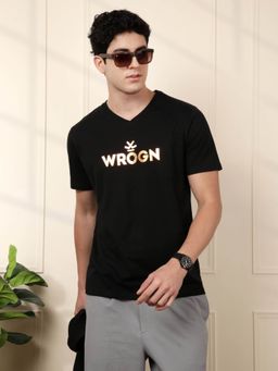 WROGN - Foil Black Solid T-Shirt