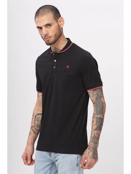WROGN - Solid Lines Black Polo T-Shirt