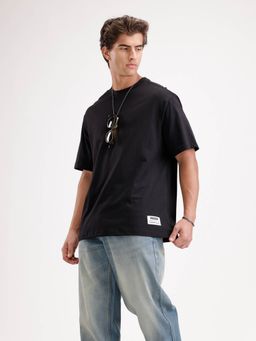 WROGN - Solid Oversized Black T-Shirt