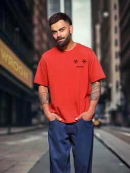 WROGN - Awkward Vibes Typography Red T-Shirt