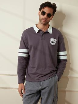 WROGN - Heavy Gsm Varsity Purple Polo T-Shirt