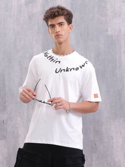 WROGN - Typography Casual Look White T-Shirt With Branding