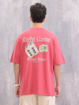 WROGN - Game Inspired Graphic Printed Oversized Fit T-Shirt