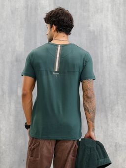WROGN - Hd Logo Solid Regular Fit Green T-Shirt