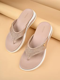 ROCIA - Pink Women Diamond Studded Comfort Sandals