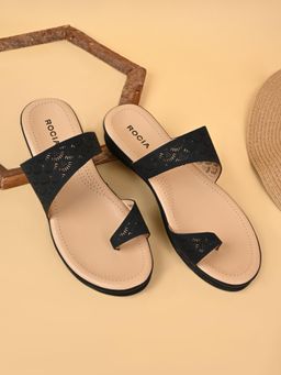 ROCIA - Black Women Laser Sandals