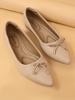 ROCIA - Beige Women Woven Ballerina