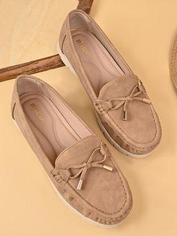 ROCIA - Beige Women Smart Casual Moccasins