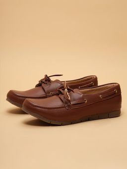 ERIDANI - Women Celesta Brown Boat Shoes