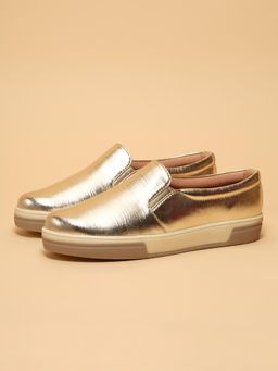 ERIDANI - Women Kennedy Gold Loafers