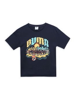 Puma - Graphics Youth Relaxed Fit Boy's Blue T Shirt