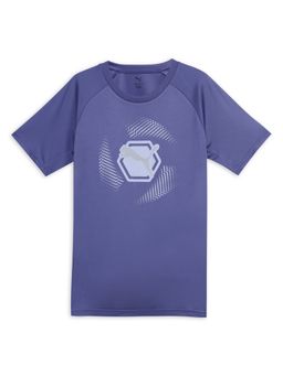 Puma - Active Sports Youth Graphic Poly Boy's Blue T Shirt