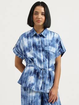 United Colors of Benetton - Blue Stripes Viscose Blend Top