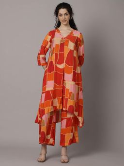 Zolo Label - Designer Orange Co-Ord (Set of 2)