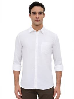 Parx - Slim Fit Solid White Shirt