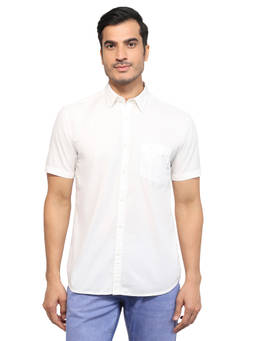 Parx - Slim Solid White Shirt