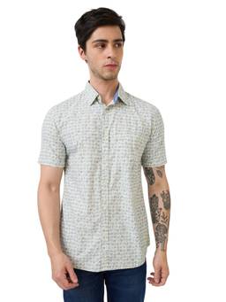 Parx - Slim Fit Pure Cotton Printed Light Shirt