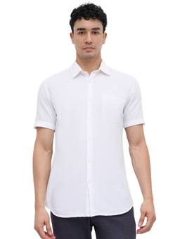 Parx - Slim Fit Solid White Shirt