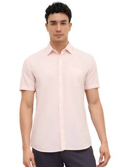 Parx - Slim Fit Solid Medium Pink Shirt