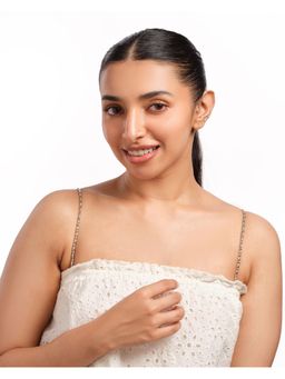 YUVANTA - Silver Basic Beaded Bra Strap